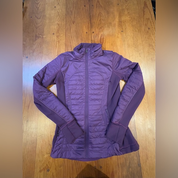 Lululemon Jacket Womens Size 6 Purple Quilted Full Zip First Mile - Picture 1 of 8